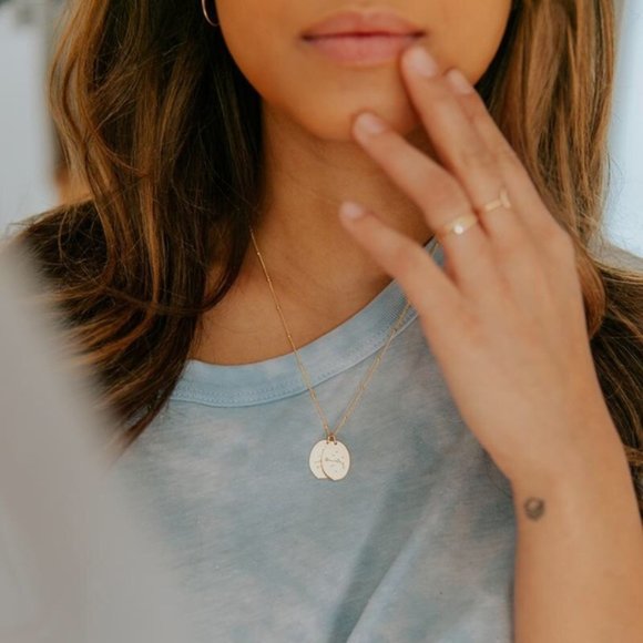 Aries Minimal Indie Pendant Zodiac Charm Necklace - Picture 8 of 9